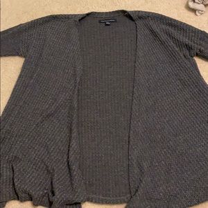long sleeve gray short cardigan